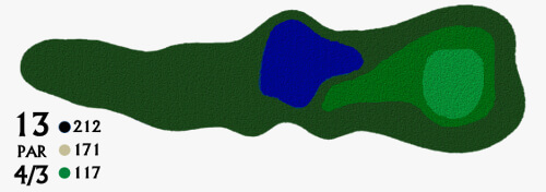 Hole 13 Golf Course Map